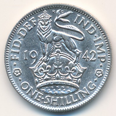 Great Britain, 1 shilling, 1937–1946