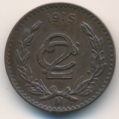 Mexico, 2 centavos, 1915