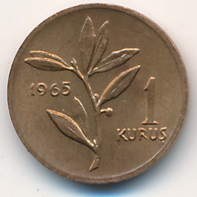 Turkey, 1 kurus, 1963–1974