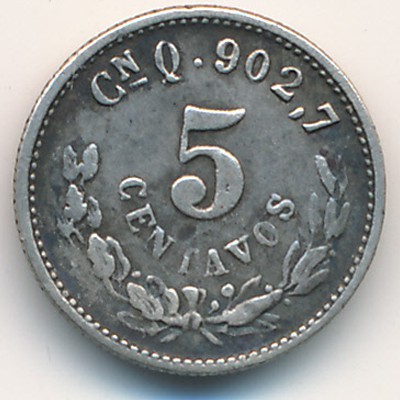 Mexico, 5 centavos, 1898–1904