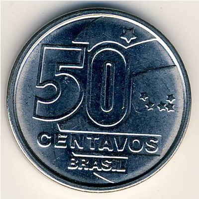 Coins Catalog - Brazil, 50 centavos, KM#614 / Numismatics with Global Coins