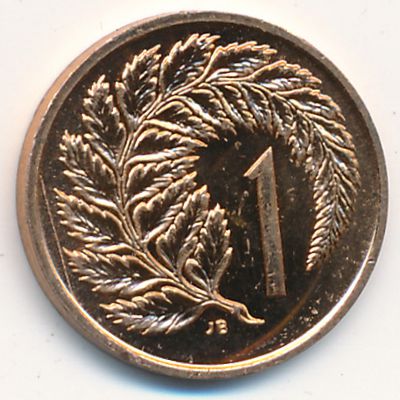 New Zealand, 1 cent, 1986–1988