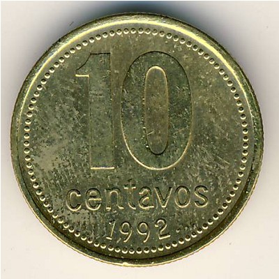 Argentina, 10 centavos, 1992–2006