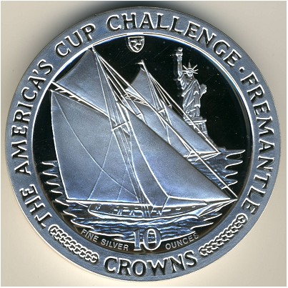 Isle of Man, 10 crowns, 1987