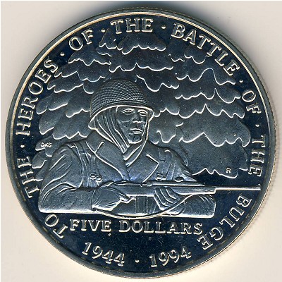 Marshall Islands, 5 dollars, 1994