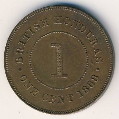 Британский Гондурас, 1 цент (1885–1894 г.)