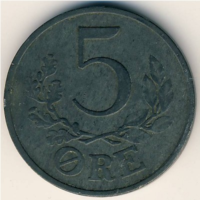 Denmark, 5 ore, 1942–1945