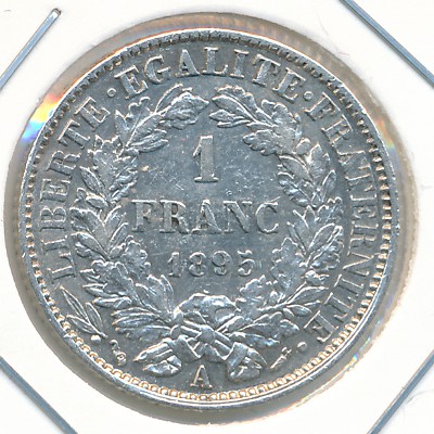 Франция, 1 франк (1895 г.)