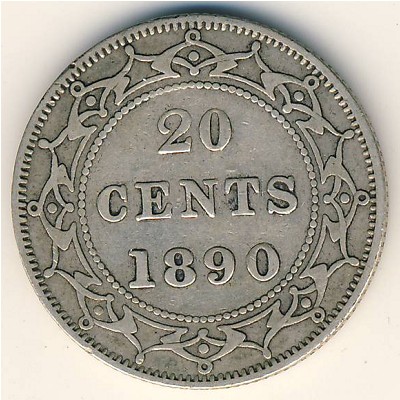 Newfoundland, 20 cents, 1865–1900