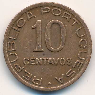 Mozambique, 10 centavos, 1942