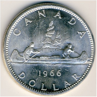Канада, 1 доллар (1965–1966 г.)