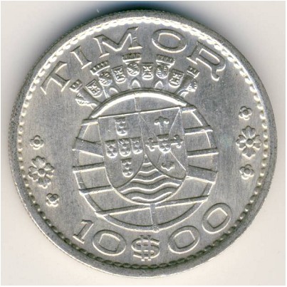 Тимор, 10 эскудо (1964 г.)