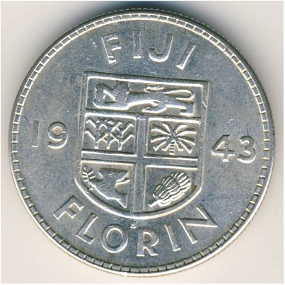 Fiji, 1 florin, 1942–1943