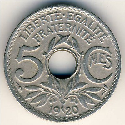 Франция, 5 сентим (1917–1920 г.)