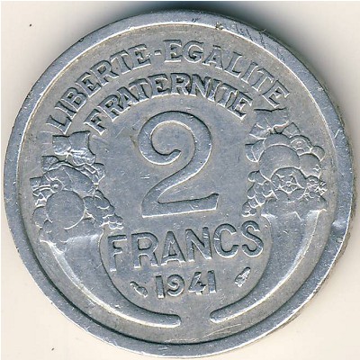 Франция, 2 франка (1941–1959 г.)