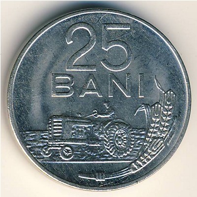 Romania, 25 bani, 1966