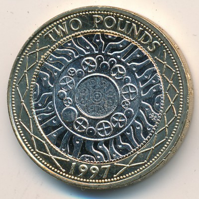 Great Britain, 2 pounds, 1997