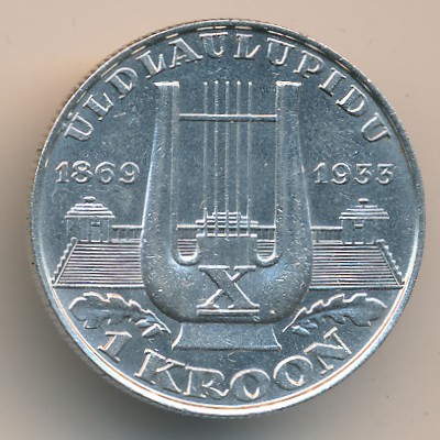 Estonia, 1 kroon, 1933