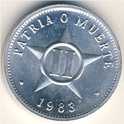 Cuba, 2 centavos, 1983–1986