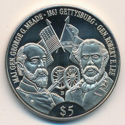 Liberia, 5 dollars, 1999–2001