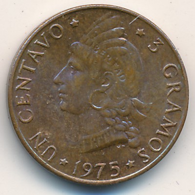 Dominican Republic, 1 centavo, 1968–1975