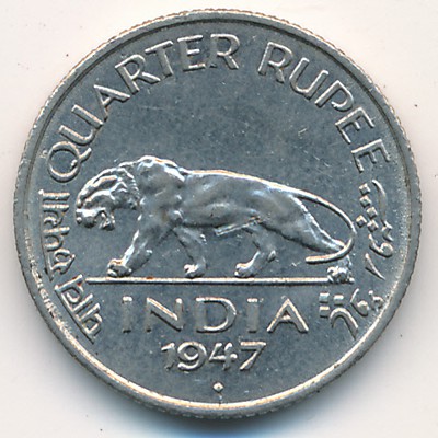 British West Indies, 1/4 rupee, 1946–1947