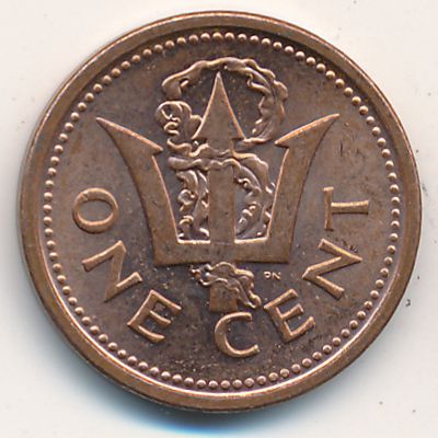 Barbados, 1 cent, 2008–2012