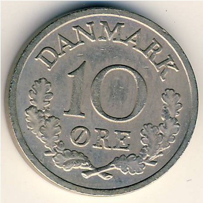 Denmark, 10 ore, 1960–1971