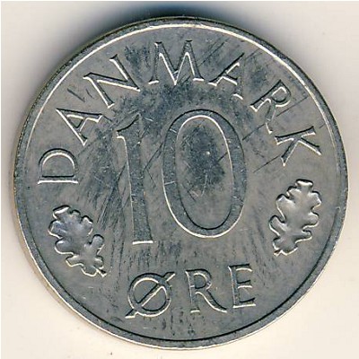 Denmark, 10 ore, 1973–1978