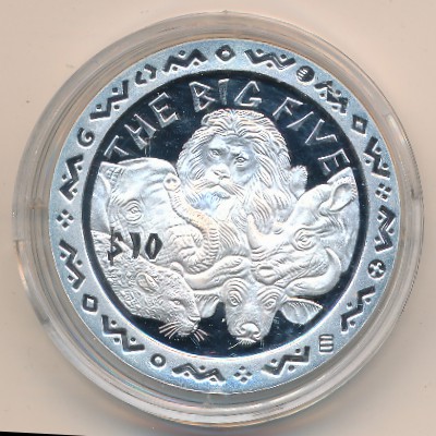 Sierra Leone, 10 dollars, 2001