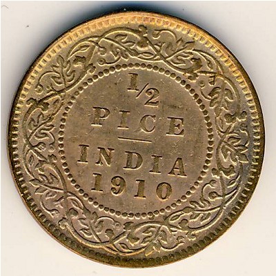 British West Indies, 1/2 pice, 1904–1910