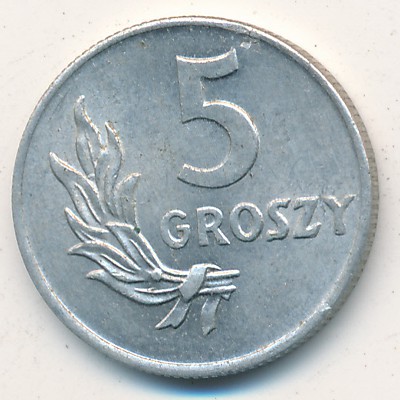 Poland, 5 groszy, 1949