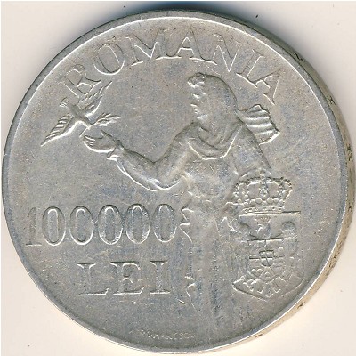 Romania, 100000 lei, 1946