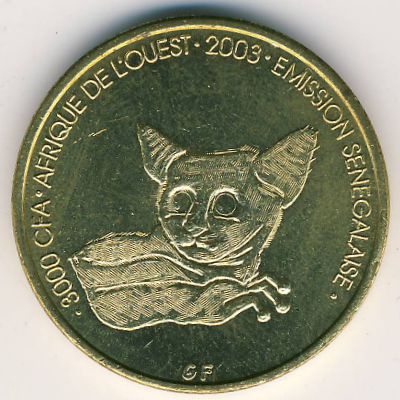 Senegal., 3000 franc CFA, 2003