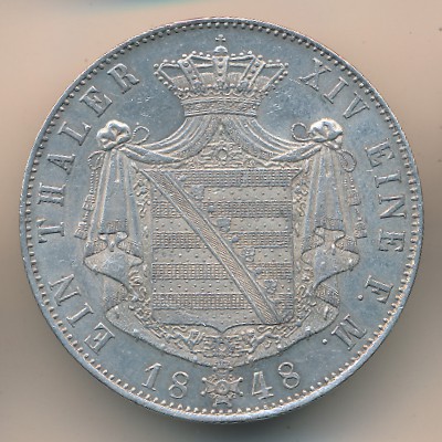 Saxe-Coburg-Gotha, 1 thaler, 1848