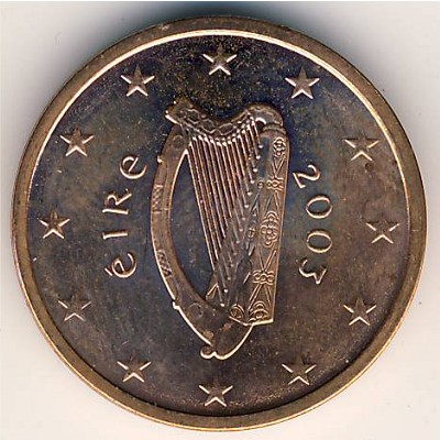 Ireland, 2 euro cent, 2002–2016