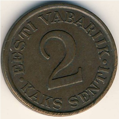 Estonia, 2 senti, 1934