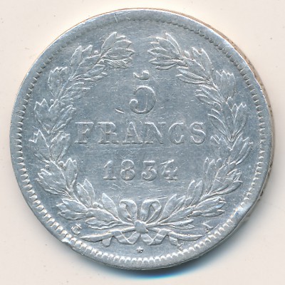 France, 5 francs, 1832–1848