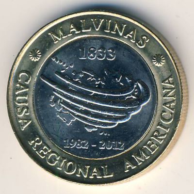 Argentina, 2 pesos, 2012