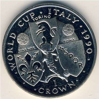 Isle of Man, 1 crown, 1990