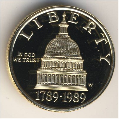 USA, 5 dollars, 1989