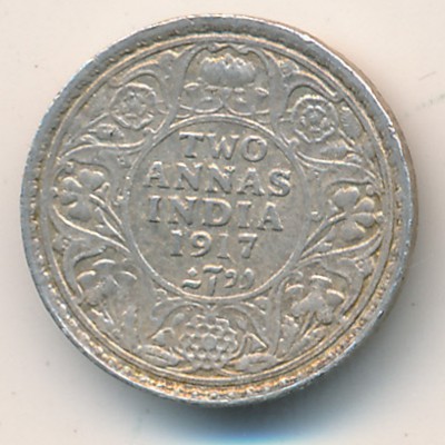 British West Indies, 2 anna, 1912–1917