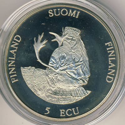 Finland., 5 ecu, 1994