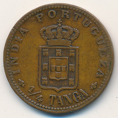 Portuguese India, 1/4 tanga, 1901–1903