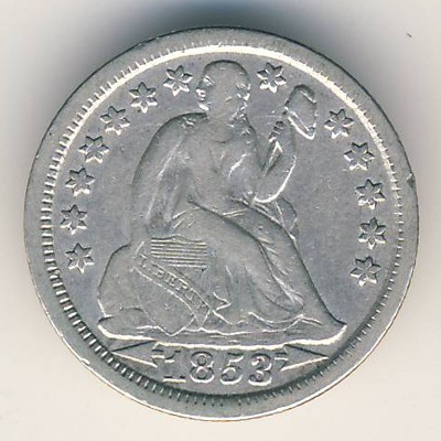 USA, 1 dime, 1853–1855