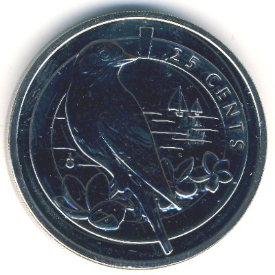 Bermuda Islands, 25 cents, 2011