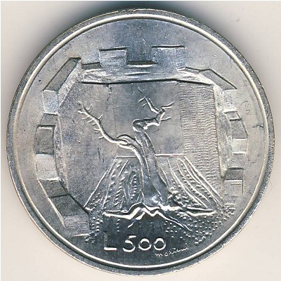 San Marino, 500 lire, 1976