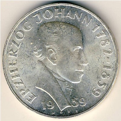 Austria, 25 schilling, 1959