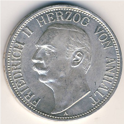 Анхальт-Дессау, 3 марки (1909–1911 г.)