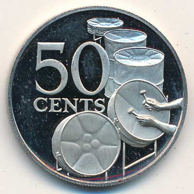 Trinidad & Tobago, 50 cents, 1973–1976